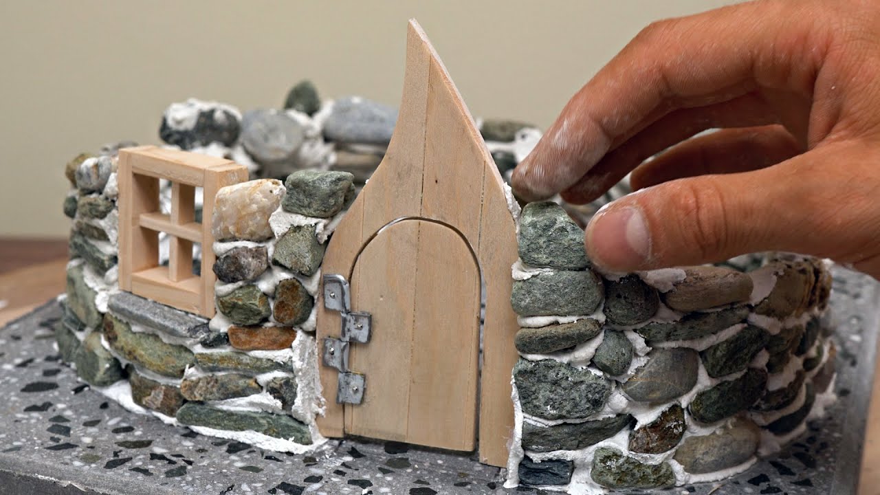 ⁣Building a Cottage with Stones