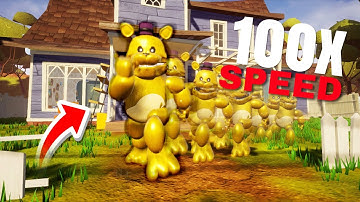 FREDBEAR HELLO NEIGHBOR But 100x Speed