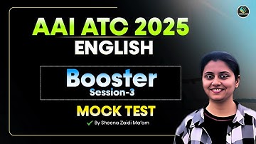 AAI ATC 2025 English Mock Test | Booster Session-3 | AAI-JE- ATC English MCQs #aaiatc2025 #aaiatc