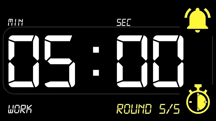 ⏰ INTERVAL [5x1] Timer 5 Minutes WORK / 1 Minute REST ((BEEP)) 🔔 - Countdown with Alarm
