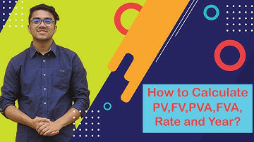 How to Calculate PV,FV,PVA,FVA,Rate and Year in Microsoft Excel?