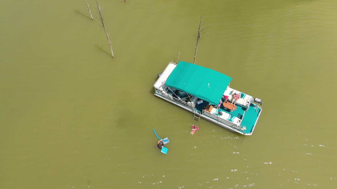 Swimming in Taylorsville Lake Pontoon YouTube