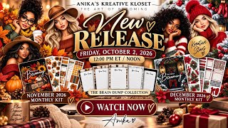 NEW RELEASE |November & December Monthly Kits + Brain Dump Notepads | Anika’s Kreative Kloset
