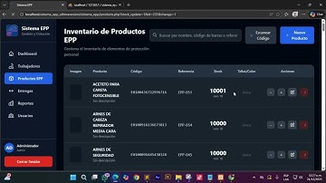 🔐 Sistema de Gestión de EPP y Dotación en PHP y MySQL | Inventario, Entregas y Reportes