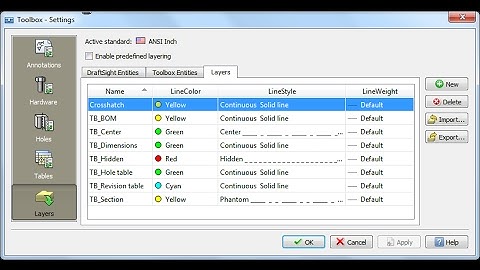 DraftSight 2017: Predefined Layer Support