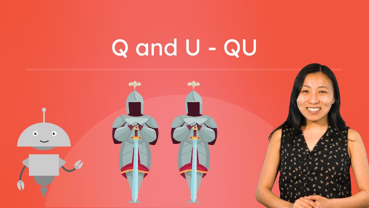 Q and U - QU Sound Words - Phonics Practice for 1st Grade - YouTube