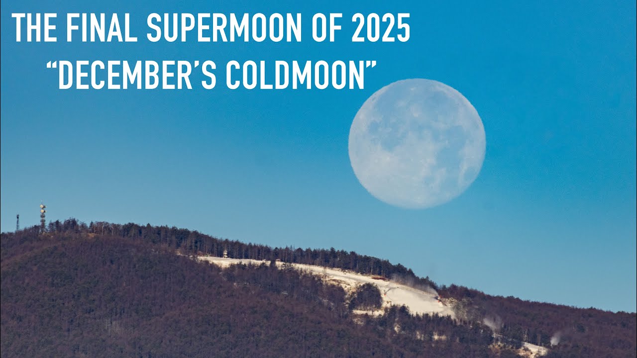 Magical Cold Moon The Last Supermoon of 2025 Timelapse静寂の冬に輝くコールドムーン2025年最後の満月 