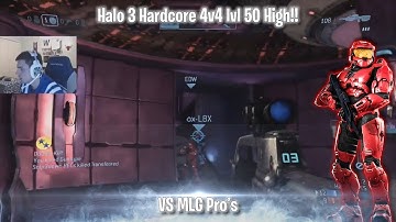 Halo 3 : 4v4 vs MLG Pros Roy Lunchbox Snipedown Optic Flamesword (Roy POV) Heretic MLG TS