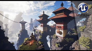 Speed Level Design Scene in Unreal 4 - Monastery