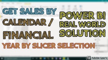 How To Get Sales By Calendar Year to Financial Year using Slicer in Power BI Real World (14-6)