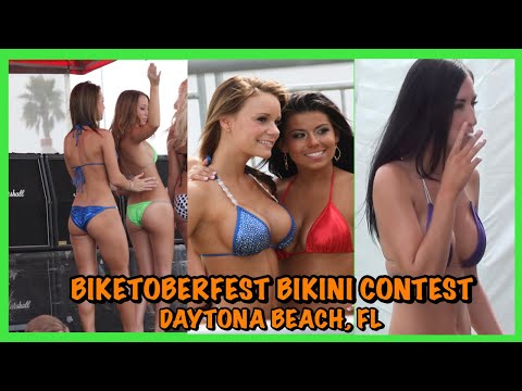 Biketoberfest Bikini Contest - Beautiful Hooters Girls - Daytona Beach, Florida - Bike Week