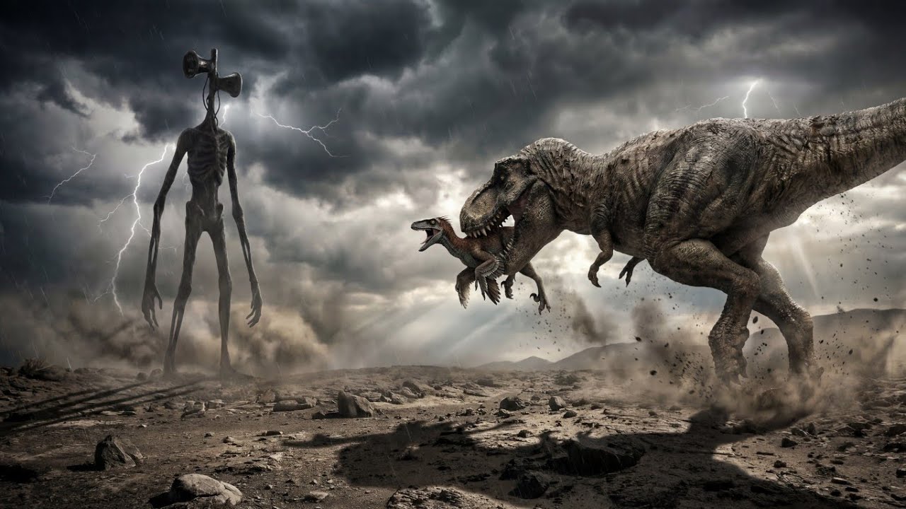 T-Rex vs Siren Head Part 2 – Epic Monster Fight in the Dark Forest