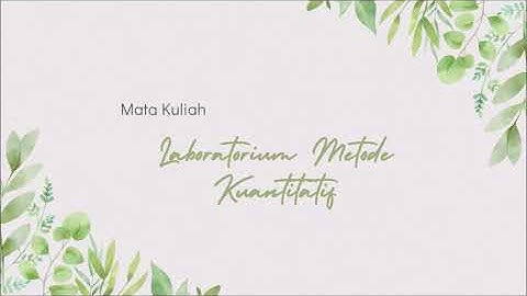 Regresi Data Panel menggunakan STATA