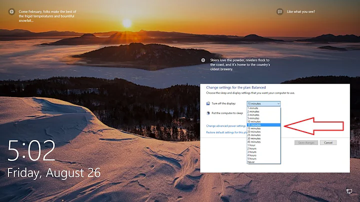 How to Change Windows 10 Lock Screen Time Out (Monitor Display Time Setting)