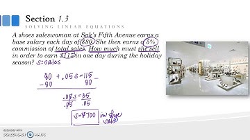 Section 1.3: Solving Linear Equations