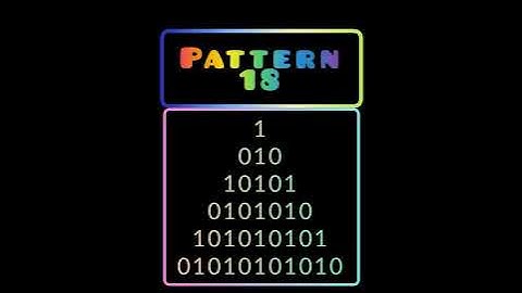 Pattern 18 | Binary Number Pyramid Pattern | C program | #shorts #coding #programming #code