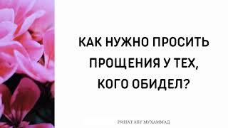 1369. Как нужно просить прощения у тех, кого обидел? || Ринат Абу Мухаммад