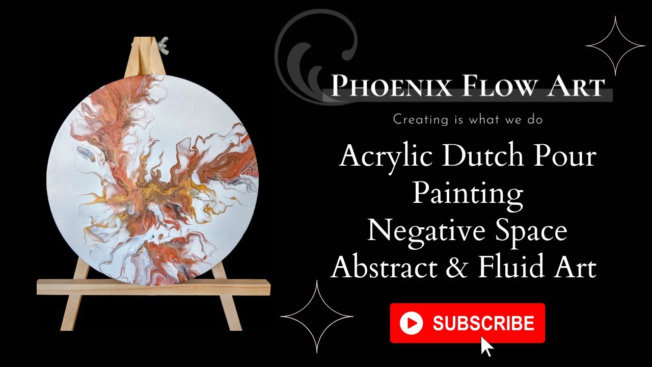 Dutch Pour Acrylic Painting on a round canvas | Fluid Art / Pour ...