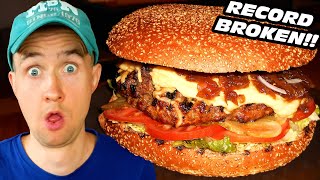I BROKE A 7 YEAR OLD RECORD!! | MONSTER BURGER CHALLENGE IN GLASGOW, SCOTLAND