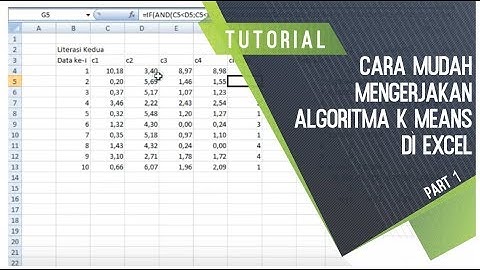 Cara Mudah Mengerjakan Algoritma K-Means Di Excel