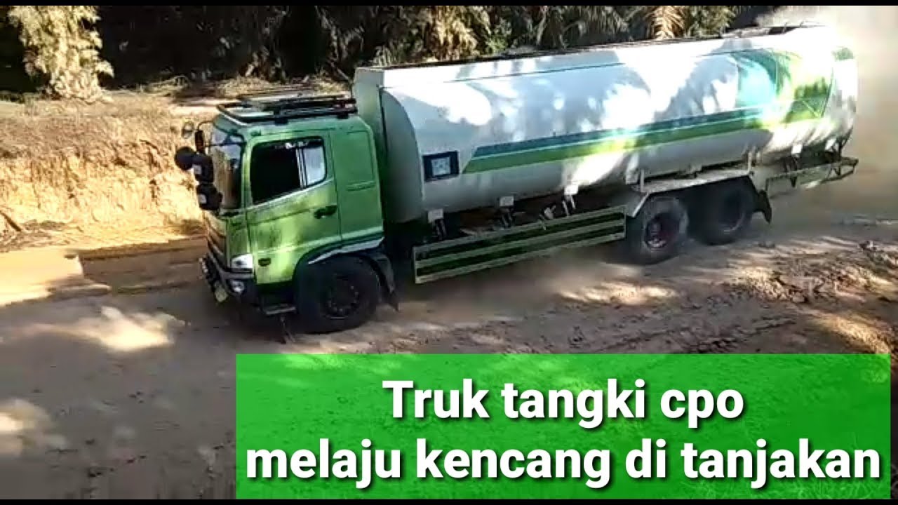  Truk tangki cpo  melaju kencang di tanjakan YouTube