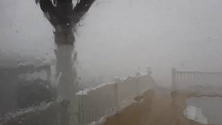 House Getting Hit By A Massive Tornado. Oak Island, Canada