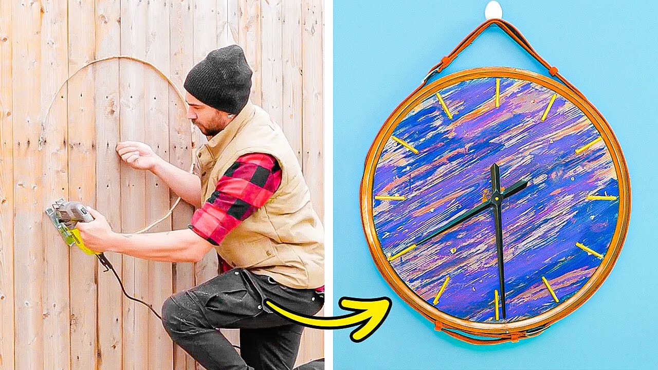 COOL RECYCLING THINGS || DIY CLOCK MADE FROM UGLY TRASH