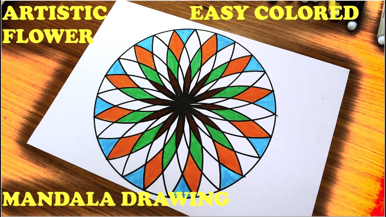 HOW TO DRAW AND PAINT VERY EASY MANDALA FOR KIDS - YouTube