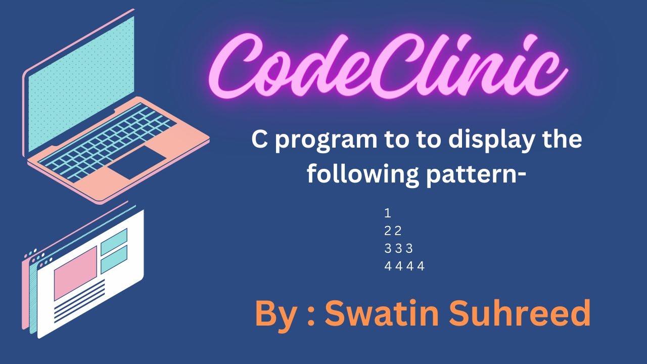 C program to display pattern. - YouTube