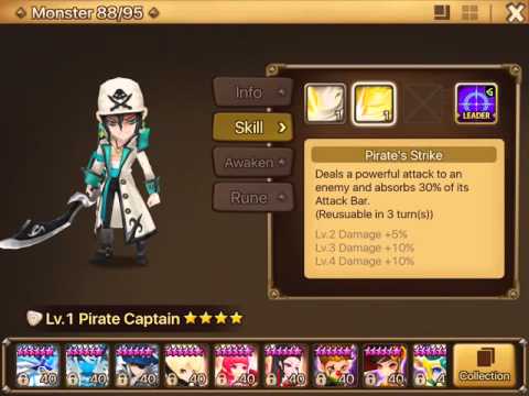 Summoners War: Sky Arena - Light Pirate Captain Runes @gamerairtias9730