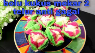 bolu kukus mekar 2 telur
