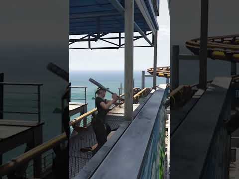 GTA V beating up an NPC for fun 😂￼