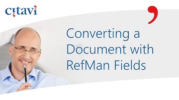 Converting a Document with RefMan Fields