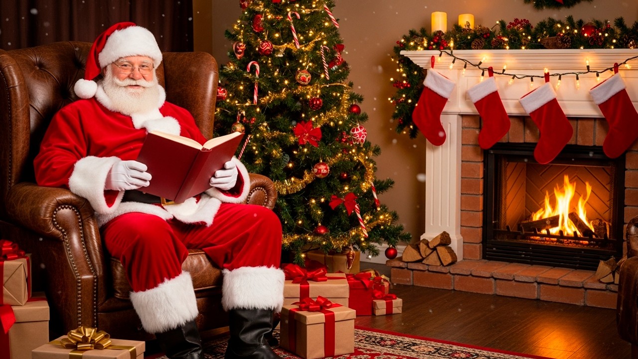 Cozy Christmas Fireplace 🎄 Crackling Logs & Festive Glow 🎅 Merry Christmas