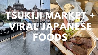 TSUKIJI MARKET + VIRAL JAPANESE FOODS! [VLOG 3]
