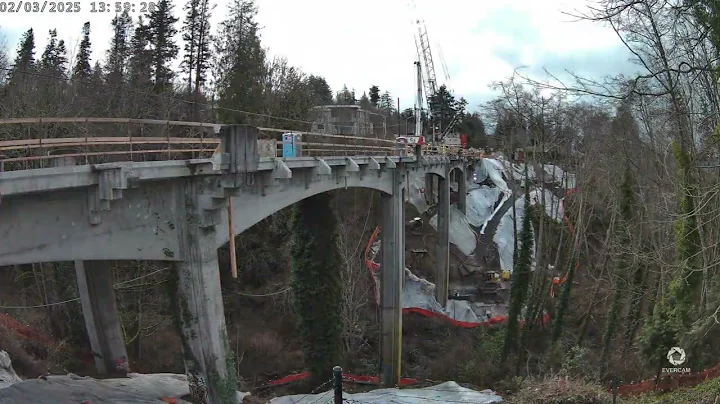 Edgewater Bridge Replacement Project: Jan - Feb 2025 time lapse