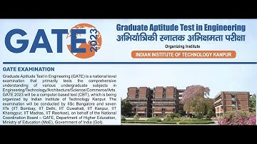 GATE 2023 (Official) Notification| Important Date and FEES| How to download information brochure