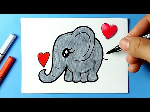 Vídeo: Como Desenhar Um Elefante Com Um Lápis Passo A Passo