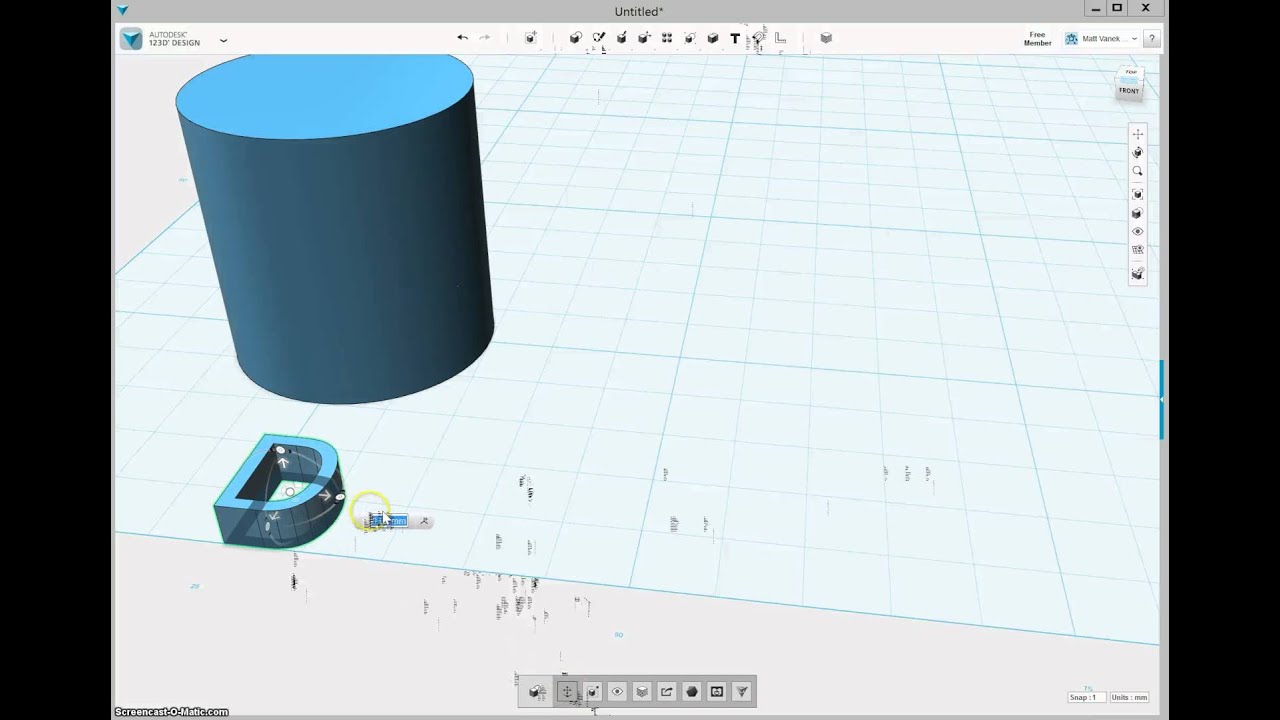cylinder cutout 123d YouTube