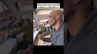 Why Ocho Cinco eat the hotdog 🌭 like that 😂