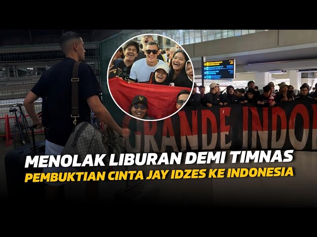 Idzes Tiba di Indonesia !! Baru Sampai Bandara Jay Idzes Langsung Dicegat Suporter Timnas Indonesia class=