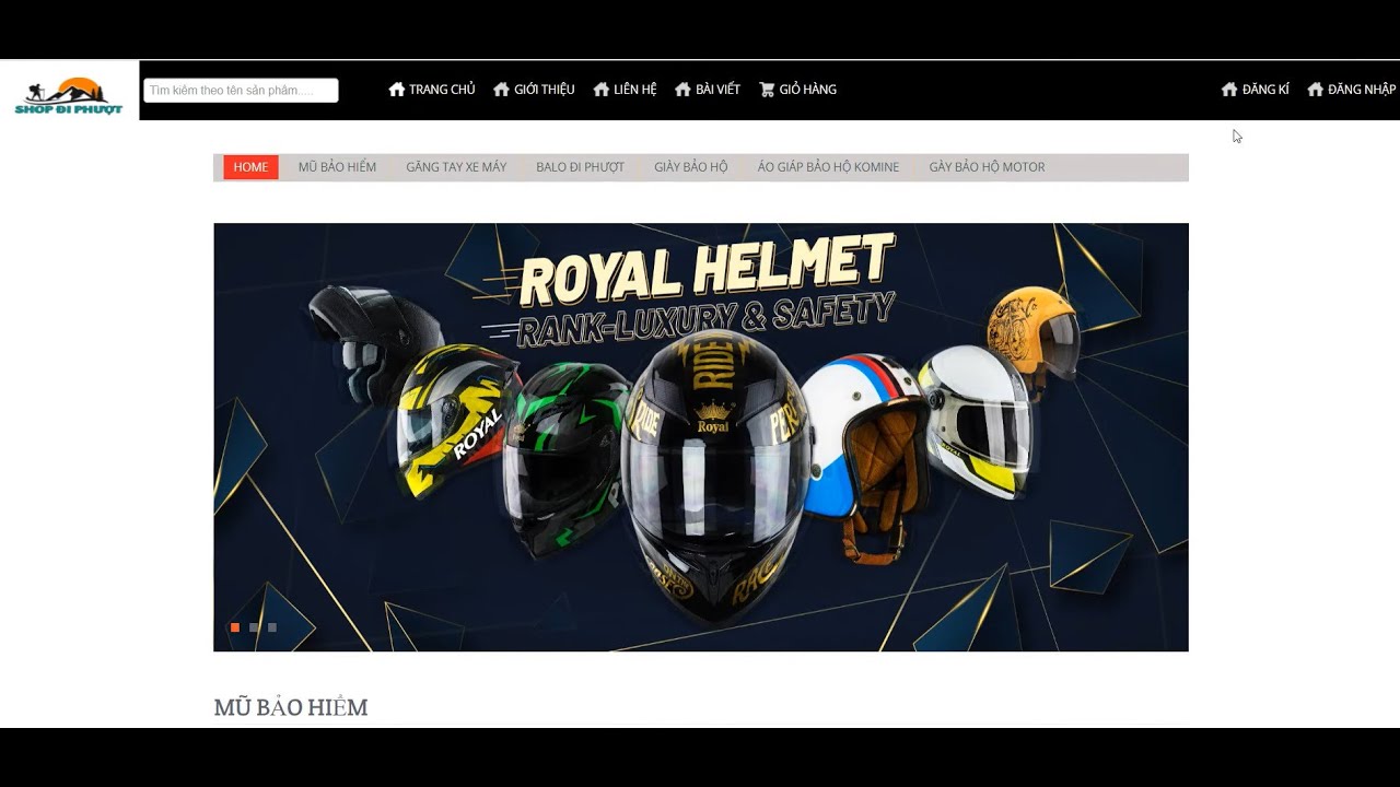 Code Website bán hàng đồ phượt xây dựng bằng NodeJS , Express , Mongodb ...