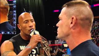The Rock and John Cena are eager for their clash at WrestleMania 29: Raw, March 4, 2013