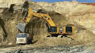 Caterpillar 6015B Excavator Loading Mercedes & MAN Trucks - Sotiriadis Mining Works