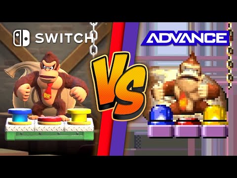 Mario vs. Donkey Kong Graphics Comparison (Switch vs. GBA)
