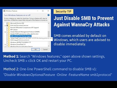 How to Disable SMB to Prevent Against WannaCry Attacks
