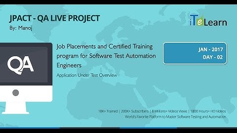 QA Live Project Day 02 for Beginners(JPACT Program)