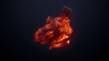 Red Lava particles abstract background Free Use Footage