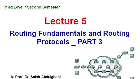 Lecture 5: Routing Fundamentals and Routing Protocols   Part 3