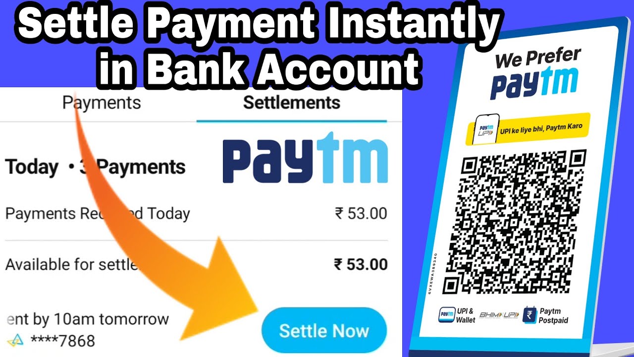 How to get Settlement instantly in paytm to bank account - YouTube